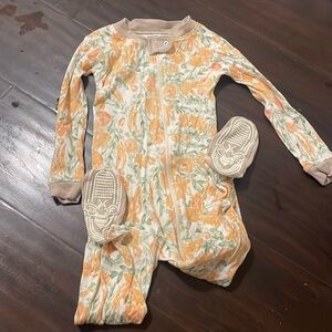 24 months Burt’s Bees pajamas floral footie pajamas